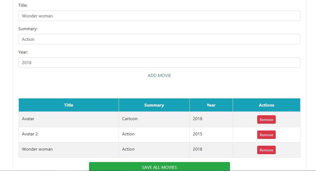 Manage Temp HTML Table With jQuery, And Post List Of Items To Database Using MVC And EF